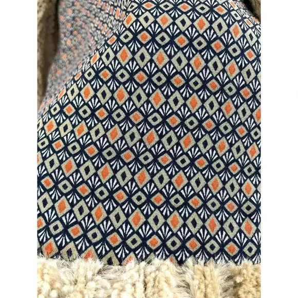 Faux Fur Beige MEDIUM Lining Pattern Open Vest Women's Mystree - Picture 6 of 13